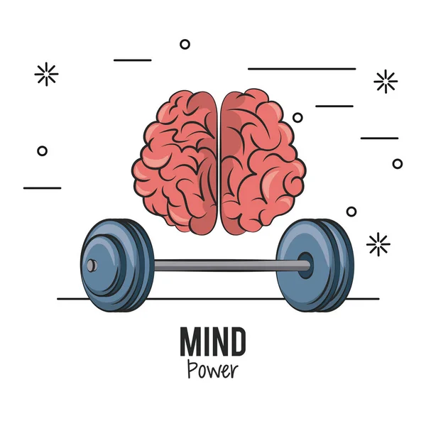 Δύναμη του μυαλού και του εγκεφάλου — Διανυσματικό Αρχείο