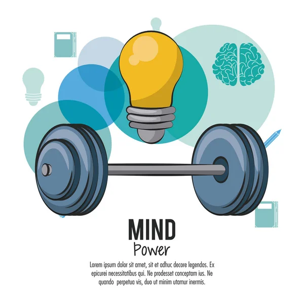 Mind power poster — Stock Vector