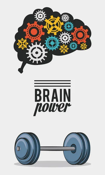 Concepto de poder cerebral — Vector de stock