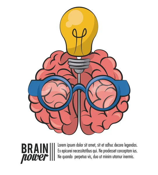 Плакат "Сила мозга" — стоковый вектор
