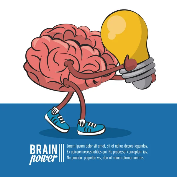 Mozek moc plakát — Stockový vektor