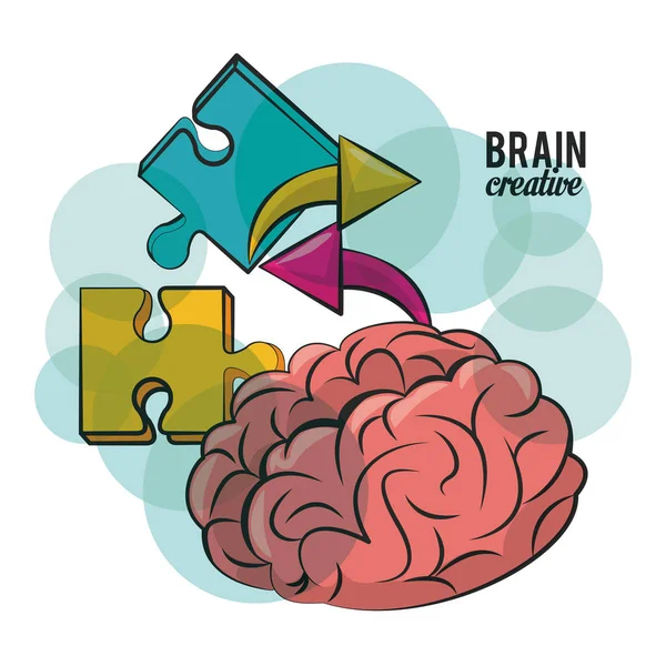 Koncepcja kreatywnych mózgu — Wektor stockowy