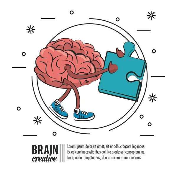 Afiche creativo cerebral — Archivo Imágenes Vectoriales