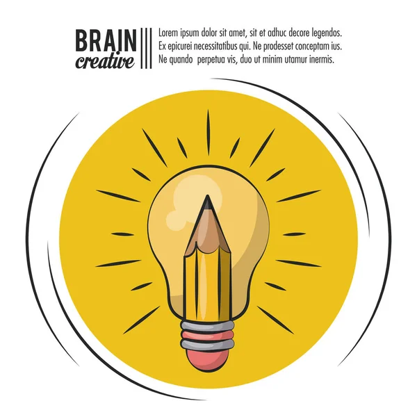 Brain creative poster — Stock Vector