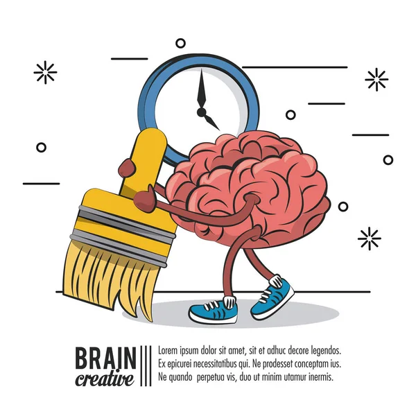 Мозок творчі плакат — стоковий вектор