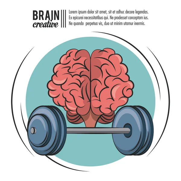 Caricaturas cerebrales creativas — Vector de stock