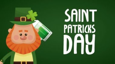 Saint patricks günü elf çizgi film Hd animasyon