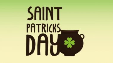 Saint patricks günü kartı Hd animasyon