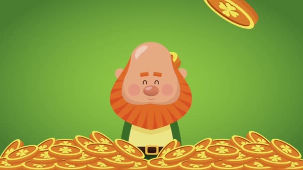 Saint patricks day card HD animation — Stock Video