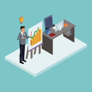 İşadamı izometrik kavramı