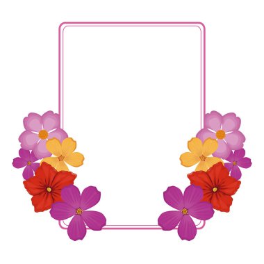 Dekoratif çiçekli çerçeve
