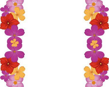 Dekoratif çiçekli çerçeve