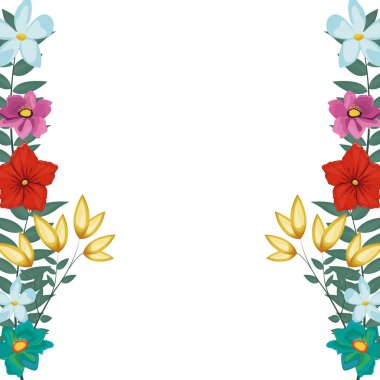 Dekoratif çiçekli çerçeve