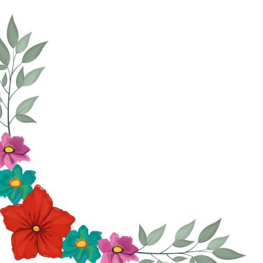 Dekoratif çiçekli çerçeve