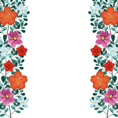 Dekoratif çiçekli çerçeve