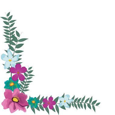 Dekoratif çiçekli çerçeve