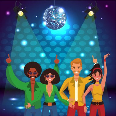 İnsanlar ve disko çizgi film