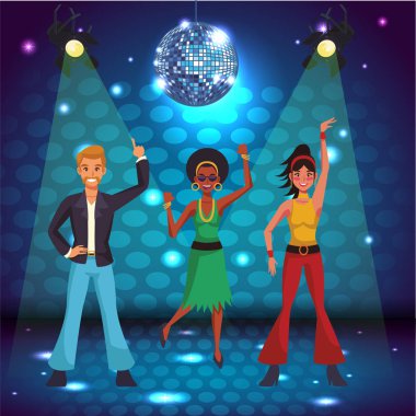 İnsanlar ve disko çizgi film