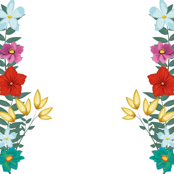 Dekoratif çiçekli çerçeve