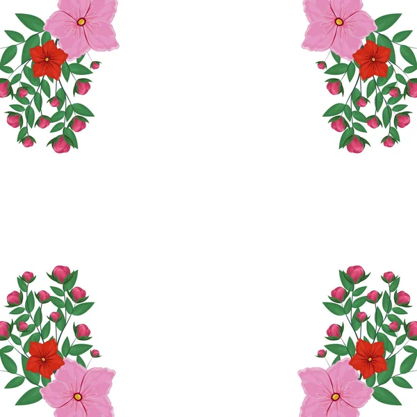 Dekoratif çiçekli çerçeve