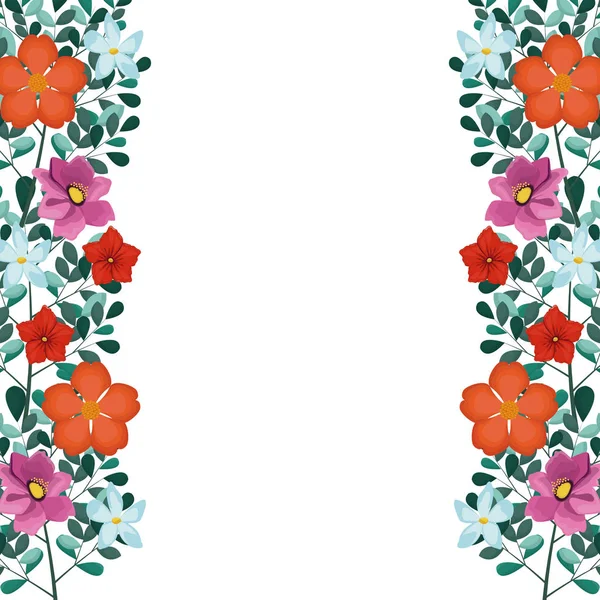 Dekoratif çiçekli çerçeve