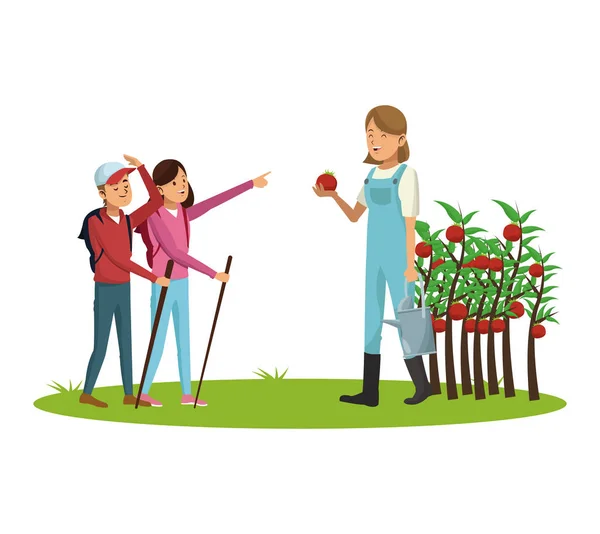 Люди и садоводство — стоковый вектор