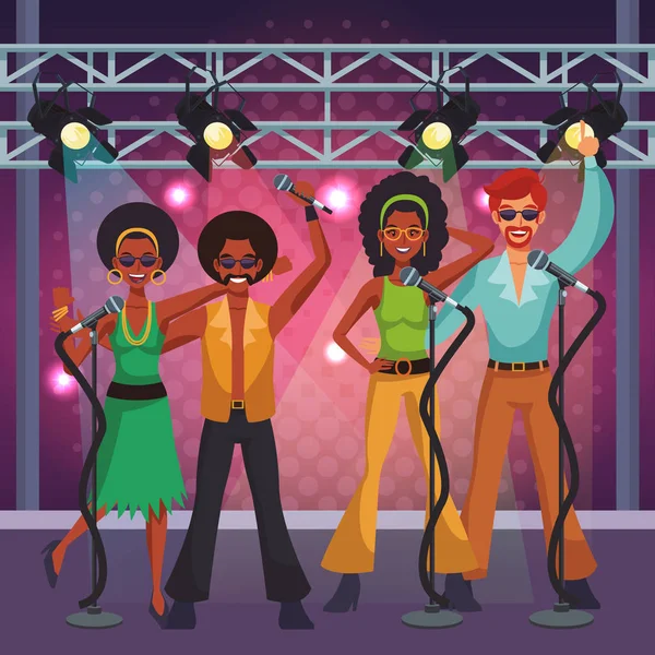 Disko sanatçı sahne çizgi film