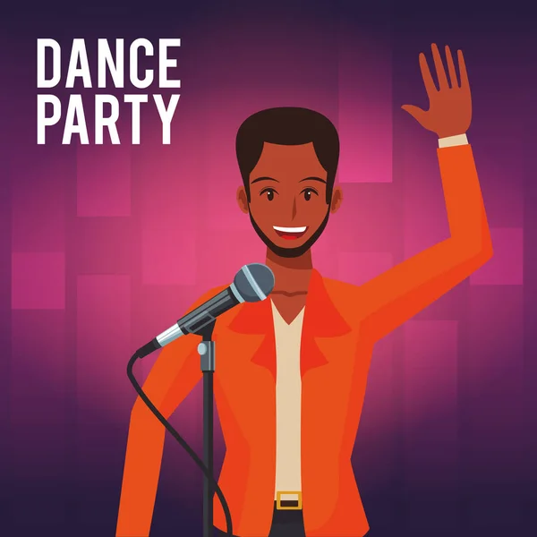 Carte d'invitation de fête de danse — Image vectorielle