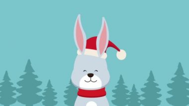 Sevimli hayvan ve Noel çizgi Hd animasyon