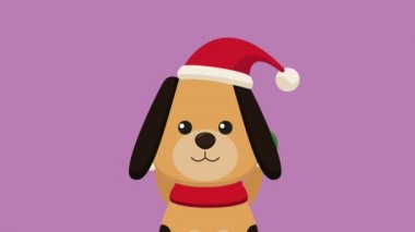 Sevimli hayvan ve Noel çizgi Hd animasyon