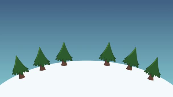 Merru weihnachtskarte hd animation — Stockvideo