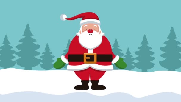 Санта-Клаус и HD-анимация — стоковое видео