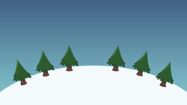 Merru Noel kartı Hd animasyon — Stok video