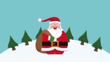 Noel Baba Noel kartı Hd animasyon