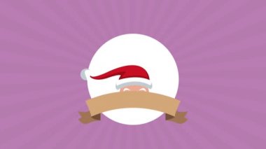 Noel Baba Noel kartı Hd animasyon