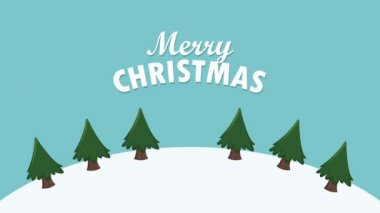 Şirin neşeli Noel kartı Hd animasyon