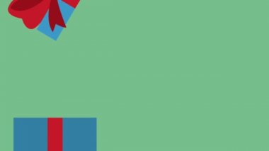 Şirin neşeli Noel kartı Hd animasyon