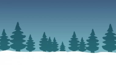 Noel kartı ve sevimli hayvanlar Hd animasyon