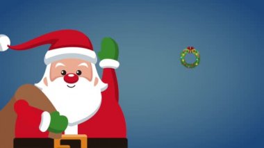 Noel Baba Noel kartı Hd animasyon