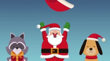 Noel Baba Noel kartı Hd animasyon