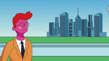 Executive işadamı çizgi film Hd animasyon