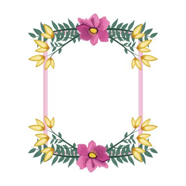Dekoratif çiçekli çerçeve