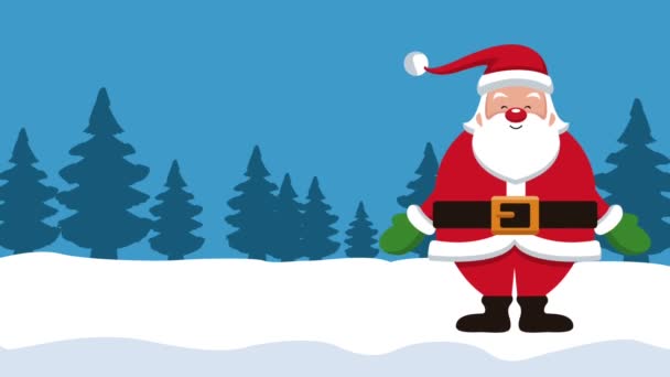 サンタ クロースとクリスマス Hd アニメーション — ストック動画