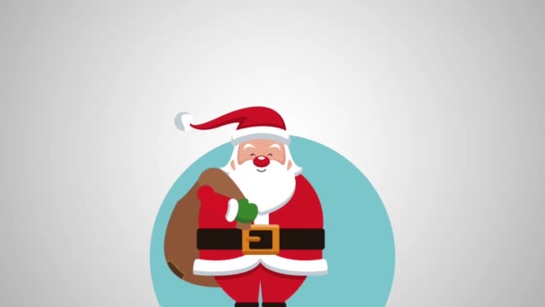 Santa claus and christmas HD animation — Stock Video