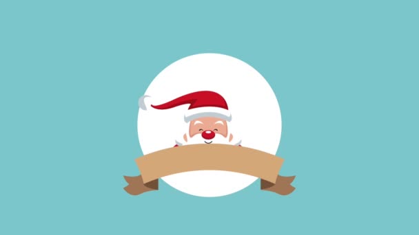 Santa Claude carte de Noël animation HD 