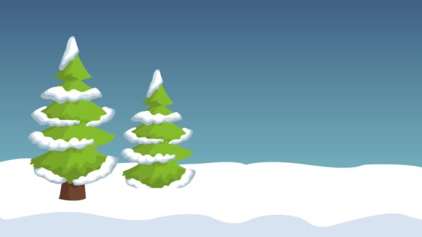 Tarjeta de Navidad de Santa Claus HD animación — Vídeo de stock