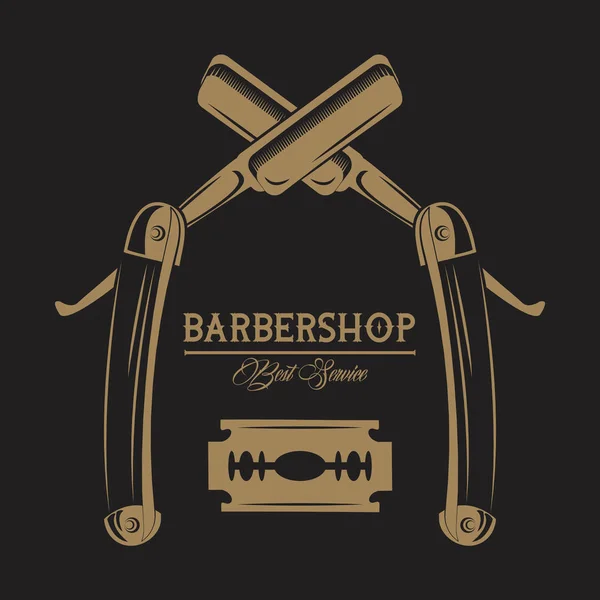 Friseursalon Vintage Emblem — Stockvektor