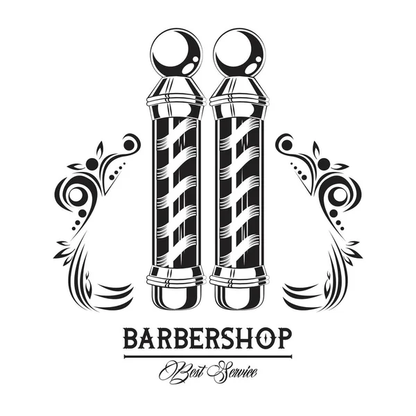 Barbershop emblema do vintage —  Vetores de Stock