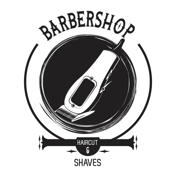 Barbershop emblema do vintage —  Vetores de Stock