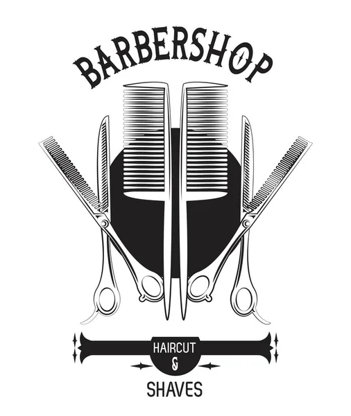 Friseursalon Vintage Emblem — Stockvektor